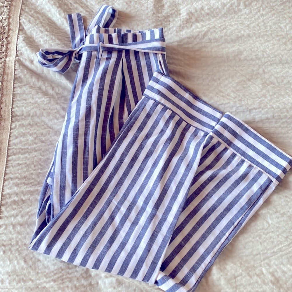 Striped Paperbag Pants